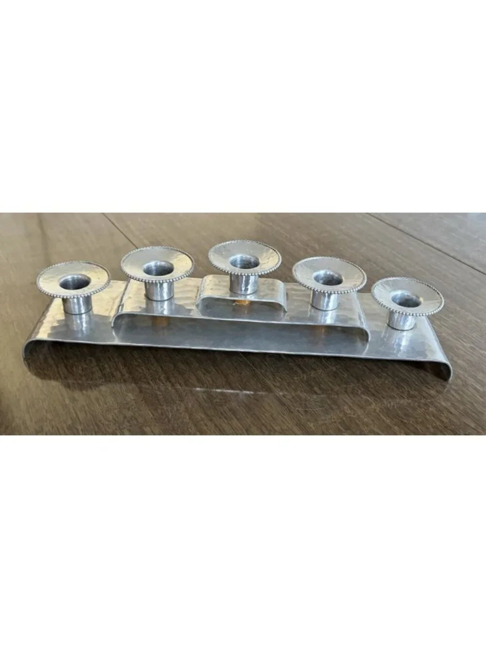 Mulholland Silver Co Era Hand Hammered Candle Holder 1930s Art Deco Set Of 2
